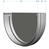 Заглушка воронки Docke PREMIUM, Графит Ral:7024 Заглушка воронки Docke PREMIUM, Графит Ral:7024