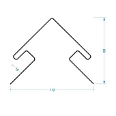 Внешний угол Docke PREMIUM 75 мм (Банан), 3м Внешний угол Docke PREMIUM 75 мм (Банан), 3м