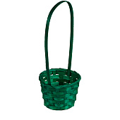  Корзина плетёная, 13х13х9.5 см, зелёная, Greengo 9904858 