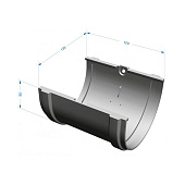 Соединитель желобов Docke PREMIUM, Графит Ral:7024 Соединитель желобов Docke PREMIUM, Графит Ral:7024