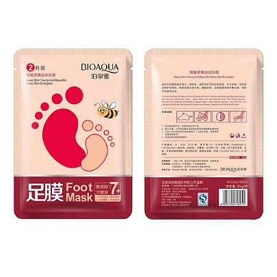 748955 Медовая восстанавливающая маска-носочки для ног Bioaqua 35 г 748955 Медовая восстанавливающая маска-носочки для ног Bioaqua 35 г