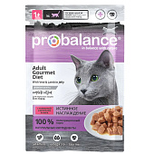  Влажный корм ПРОБаланс для кошек 85гр телятина и ягненок в желе 