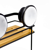  Полка настенная 2-ярусная с присосками бамбук 13074 