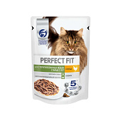 Влажный корм Perfect Fit для кошек с курицей от 7 лет 75г