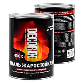 Краска для мангалов и печей 1000 С, Черная DECORIX 0,8кг