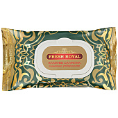  Влажные салфетки FRESH ROYAL 120шт очищающие универсальные с клапаном 