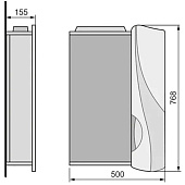  Шкаф зеркальный Fly 50см Fly.03.50/W Encanto 