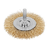 Щетка плоская д/дрели 75мм, латун. витая пров.Matrix Щетка плоская д/дрели 75мм, латун. витая пров.Matrix