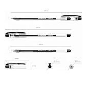  Ручка гелевая черная ErichKrause G-Point, игла, стержень, 130 мм, 17628 