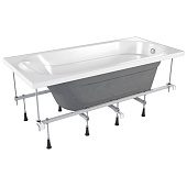  Ванна акриловая Grace 160х70х53см глубина без экрана и ножек МетаКам 