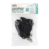 Шнурки Рыжий кот с магнитным фиксатором плоские эластичные, черные 107988 Шнурки Рыжий кот с магнитным фиксатором плоские эластичные, черные 107988