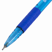 Ручка шариковая BRAUBERG GLASSY TONE, масляная с грипом, синяя, 0,7мм, линия 0,35мм, 144108