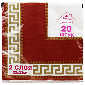 Салфетки бумажные Лилия Меандр 2 слоя 33х33 20 штук Арт.5348 Салфетки бумажные Лилия Меандр 2 слоя 33х33 20 штук Арт.5348