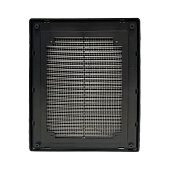  Решетка вентиляционная вытяжная 210х210 с рамкой пластик графит 