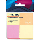  Блок для записей 40х50 50л 4цв. НЕОН deVENTE  в пластик.блистере/2010344/ 