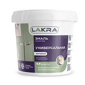 Эмаль акрилолвая универсальная Лакра Белая матовая 0,9кг Эмаль акрилолвая универсальная Лакра Белая матовая 0,9кг