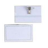  Бейдж горизонтальный 56х90мм Attomex с булавкой и клипом 200мкм (50/2000) /4010500/ 