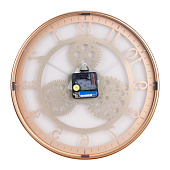 Часы настенные Рубин Скелетон d=32 см металл+матовое стекло медный 3204-003 Часы настенные Рубин Скелетон d=32 см металл+матовое стекло медный 3204-003