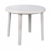 Стол пластиковый, круглый, бежевый Стол пластиковый, круглый, бежевый