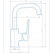  Смеситель д/раковины Lagos поворотный LG26M 
