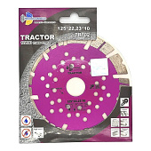  Диск алмазный 125х22,2мм, турбо, сухое резание, TRIO-DIAMOND Tractor, железобетон 