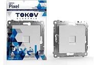 Розетка компьютерная встраиваемая RJ45 UTP cat 5e, цвет белый, TOKOV Pixel Розетка компьютерная встраиваемая RJ45 UTP cat 5e, цвет белый, TOKOV Pixel