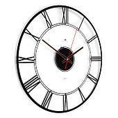  Часы настенные прозрачные d-39 см, открытая стрелка "Римские цифры" 4041-001B 