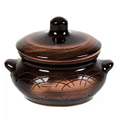 Горшочек для запекания Борисовская керамика «Старина», 700 мл, 15х19 см, коричневый 1395381 Горшочек для запекания Борисовская керамика «Старина», 700 мл, 15х19 см, коричневый 1395381