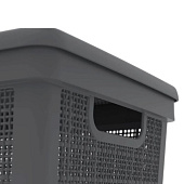  Корзинка "Лён" 22л с/кр графит  АП 479 