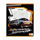 Тетрадь в клетку, 24 листа, А5, на скрепке, блок №1, Гонщику, микс Тетрадь в клетку, 24 листа, А5, на скрепке, блок №1, Гонщику, микс