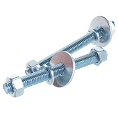  Штанга усил. DIN 976 М12х120 2 шт компл. DIN934, DIN127, DIN9021 (белый цинк 2 шт) 