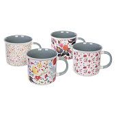  Кружка 400мл "Цветочный микс",керамика, микс рисунков 323-0550 