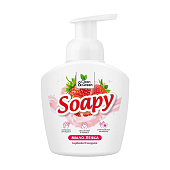 Жидкое мыло-пенка Soapy Клубника в йогурте пенный дозатор 400 мл. Clean&Green CG8233