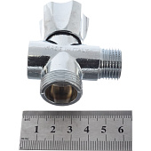 Кран вентильн 3-прох 1/2"х3/4"х1/2" ННВ