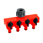 Поливочный распределитель 3/4"-1"GRINDA GS-4, четырехканальный, с внутренней резьбой, 8-426314 Поливочный распределитель 3/4"-1"GRINDA GS-4, четырехканальный, с внутренней резьбой, 8-426314