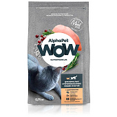 Сухой корм для стерилизованных кошек AlphaPet WOW Superpremium, 750 г, цыпленок, 110002