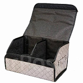 Органайзер в багажник экокожа 30х30х50см серый/черный Органайзер в багажник экокожа 30х30х50см серый/черный