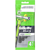 Станок для бритья одноразовый GILLETTE BLUE 3 Simple Sensitive 4шт Станок для бритья одноразовый GILLETTE BLUE 3 Simple Sensitive 4шт