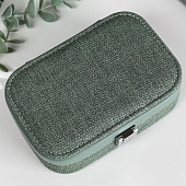 Шкатулка для украшений кожзам Зелёная комбинированная 4,5х10х15 см 4768201 Шкатулка для украшений кожзам Зелёная комбинированная 4,5х10х15 см 4768201