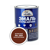 Эмаль по ржав. 3в1 красно-коричневая RAL 3009 Эксперт 0,8кг Эмаль по ржав. 3в1 красно-коричневая RAL 3009 Эксперт 0,8кг