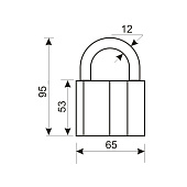  Замок навесной ВС 2-1 С d 12мм АЛЛЮР 