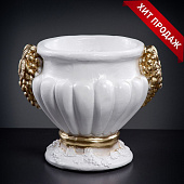  Фигурное кашпо "Чаша виноградная лоза", белое золото 3,5л/ 29см    2627277 