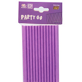  Трубочки одноразовые для напитков 25 шт. "Party go", purple (197 мм) 