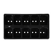 Кассета для рассады Greengo на 10 ячеек, по 100 мл, пластиковая, чёрная, 25х14х5 см Кассета для рассады Greengo на 10 ячеек, по 100 мл, пластиковая, чёрная, 25х14х5 см