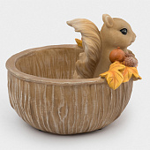 Конфетница, Autumn forest 17х14 см, коричневая, Белка ANLAF-1 Конфетница, Autumn forest 17х14 см, коричневая, Белка ANLAF-1