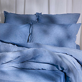  Наволочка SL Home "Деним" 70х70+2 см, цв.синий, 100% жатый хлопок 10245434 