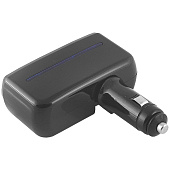 Разветвитель прикуривателя 2 гнезда + 2USB SKYWAY Черный предохранитель 5А, один USB- 2A, другой - 1A