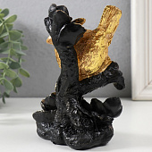  Сувенир Золотая птичка в цветах, 10х6х15 см, полистоун, 9892531 