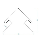Внешний угол Docke PREMIUM 75 мм (Халва), 3м Внешний угол Docke PREMIUM 75 мм (Халва), 3м