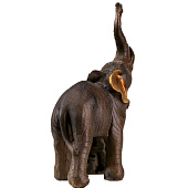  Фигурка полистоун «Слон африканский со слонёнком», коричневый золотые ушки, 12.5?9.5?5 см 2600597 